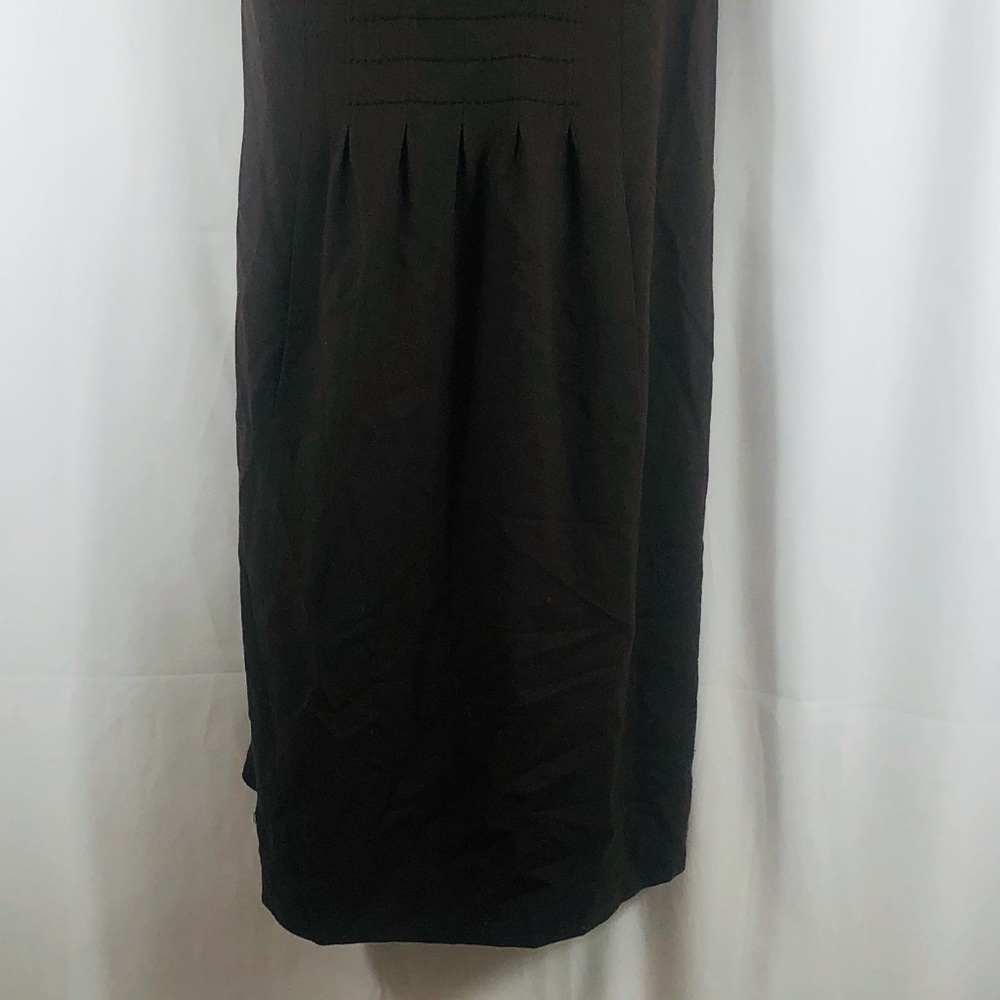 Ellen Tracy Wool fleece pleated front sleeveless dress pockets 16 - Picture 11 of 16